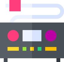 A cassette player with a red and pink light vector