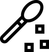 A magnifying glass and a square of squares vector