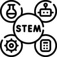 Stem science and technology education illustration vector