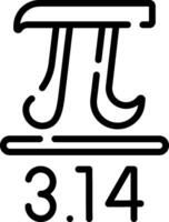 The pi symbol is shown in black and white vector