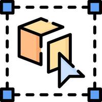 A box with a mouse pointing at it vector