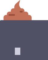 A brown box with a brown substance on top vector