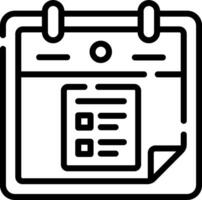 A calendar icon with a check box on it vector