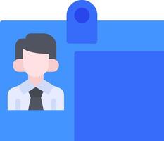 A person with a tie and a blue badge vector
