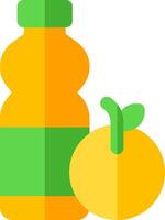 Orange juice and bottle of juice vector