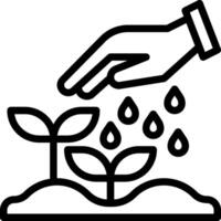 Planting seed icon vector