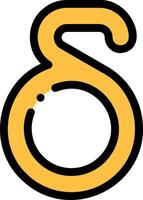 The number 3 in yellow and black vector