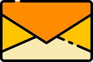 Email icon with orange envelope vector