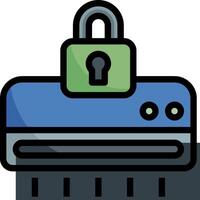 A lock on a computer with a padlock vector