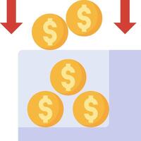A pile of money is shown with arrows pointing up vector
