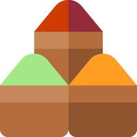 Three colored ice cream cones in a flat design vector