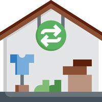 A house with a green arrow pointing to the right vector