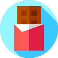 Chocolate bar icon in a red envelope vector