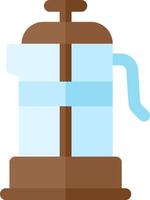 A coffee maker with a blue lid vector