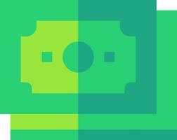 A green and yellow dollar sign icon vector