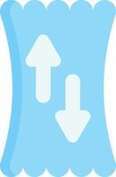 A blue bag with two arrows pointing up vector