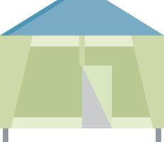 A tent with a door and a window vector