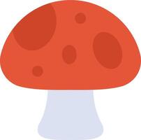 A red mushroom with white dots on it vector