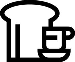 A black and white icon of a toaster vector