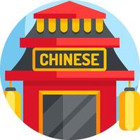 Chinese restaurant icon vector