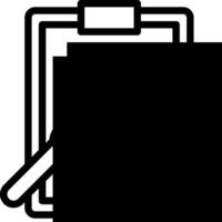 Clipboard icon with a pen and paper vector