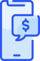 Mobile phone with speech bubble and dollar sign vector