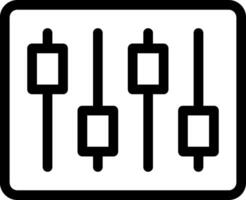 un negro y blanco imagen de un cuadrado con cuatro diferente tipos de interruptores vector