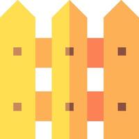 A yellow and orange fence with four squares vector