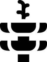 A black and white illustration of a fountain vector