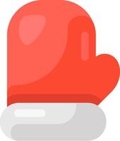 Red mitten icon vector