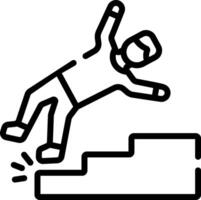 A man falling down stairs with a skateboard vector