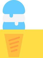 Ice cream icon with a hamburger and a cone vector