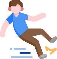 A man falling down on a white background vector