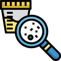 Magnifying glass and a container with a magnifying glass vector