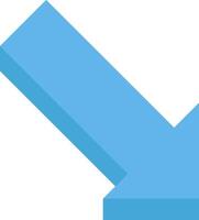 An arrow pointing down on a white background vector