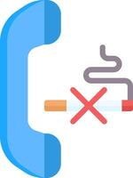 A phone with a cigarette and a cross vector