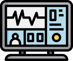 Monitor with ecg icon vector