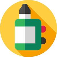 A flat icon of a green and red vaporizer vector