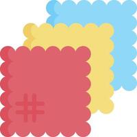 Three colorful squares with a hashtag on them vector
