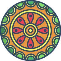 A colorful circular design with a circular pattern vector