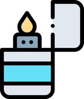 A lighter with a flame inside of it vector
