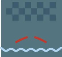 A shark swimming in the water with a checkered pattern vector