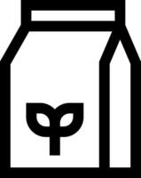 A black and white image of a box with a plant in it vector