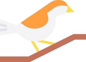 A bird is perched on a branch vector