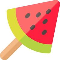 A watermelon popsicle on a stick vector