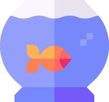 Fish bowl icon vector