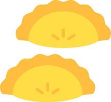 Two yellow patties with a slice of cheese on top vector