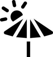 Sun umbrella icon vector