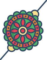 A colorful rakhi on a white background vector