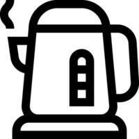 A black and white image of a kettle vector